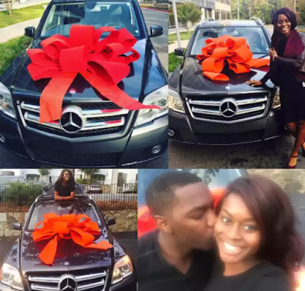 Aww! Lady gets a car gift from her man to mark their 2nd year anniversary